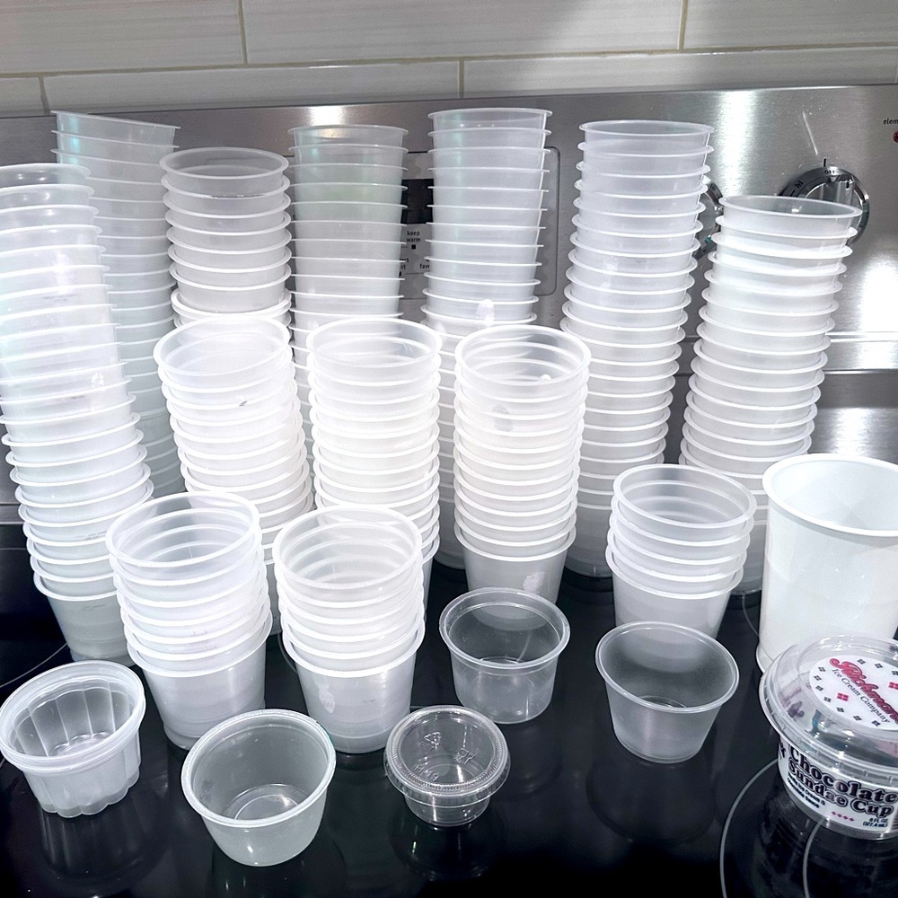 Lot 214 Empty Yogurt Individual Cups for Soap Candle Mold Crafts Mostly Forager